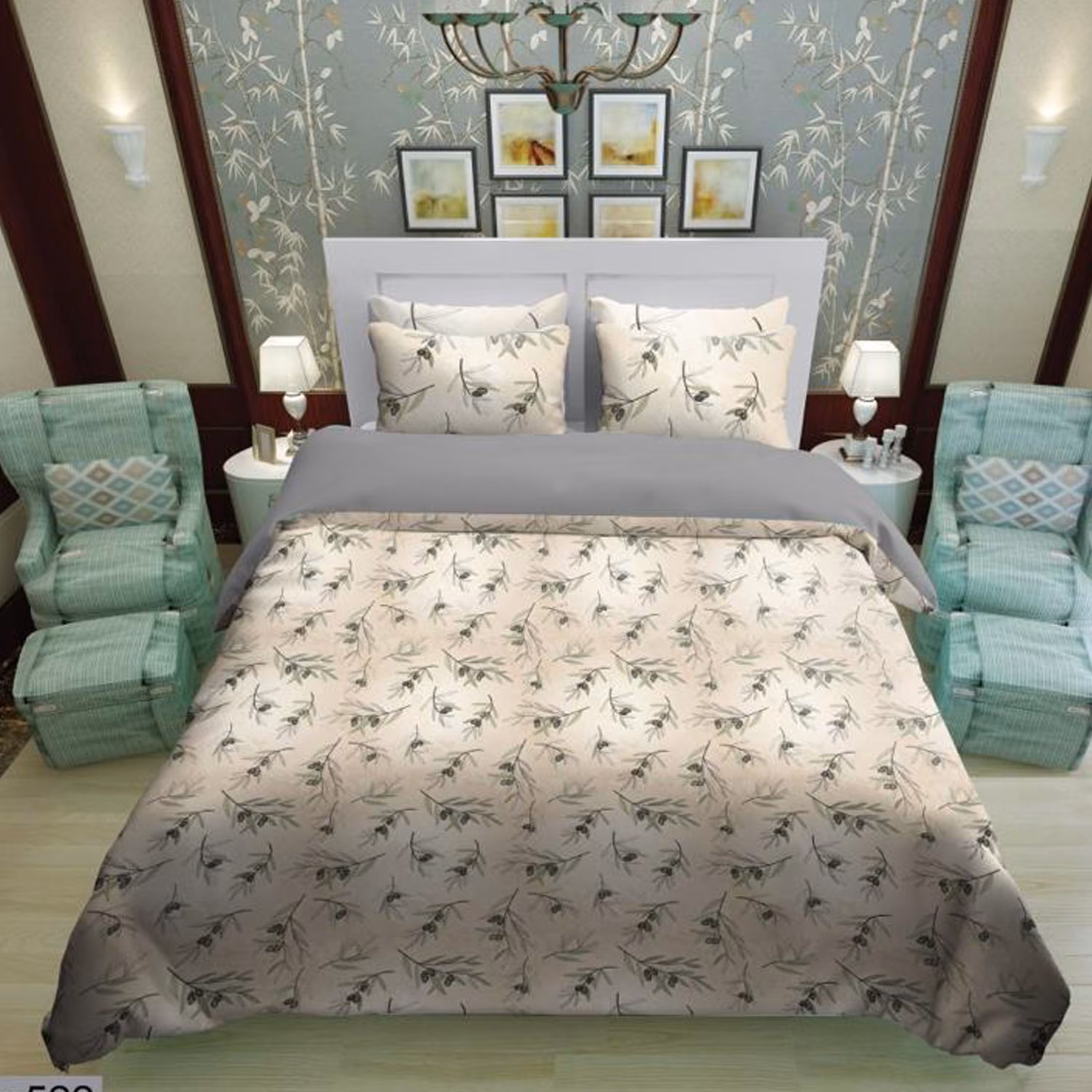 سرویس روتختی 1 نفره تنسل چاپی برندترک لند (Turk Land)  کد rs 522