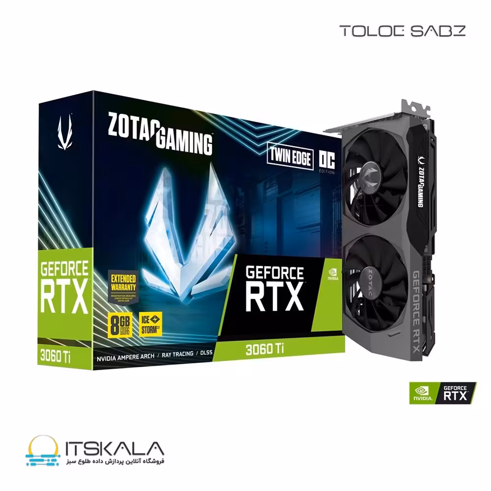 قیمت و خرید کارت گرافیک زوتک مدل ZOTAC GAMING GeForce RTX 3060 Ti Twin Edge OC LHR 8G | ITSKALA