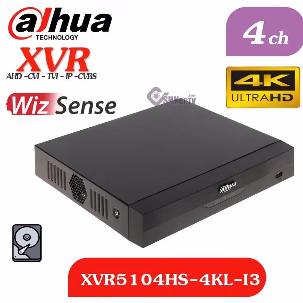 دستگاه DVR چهار کانال داهوا 4K با قابلیت تشخیص چهره
