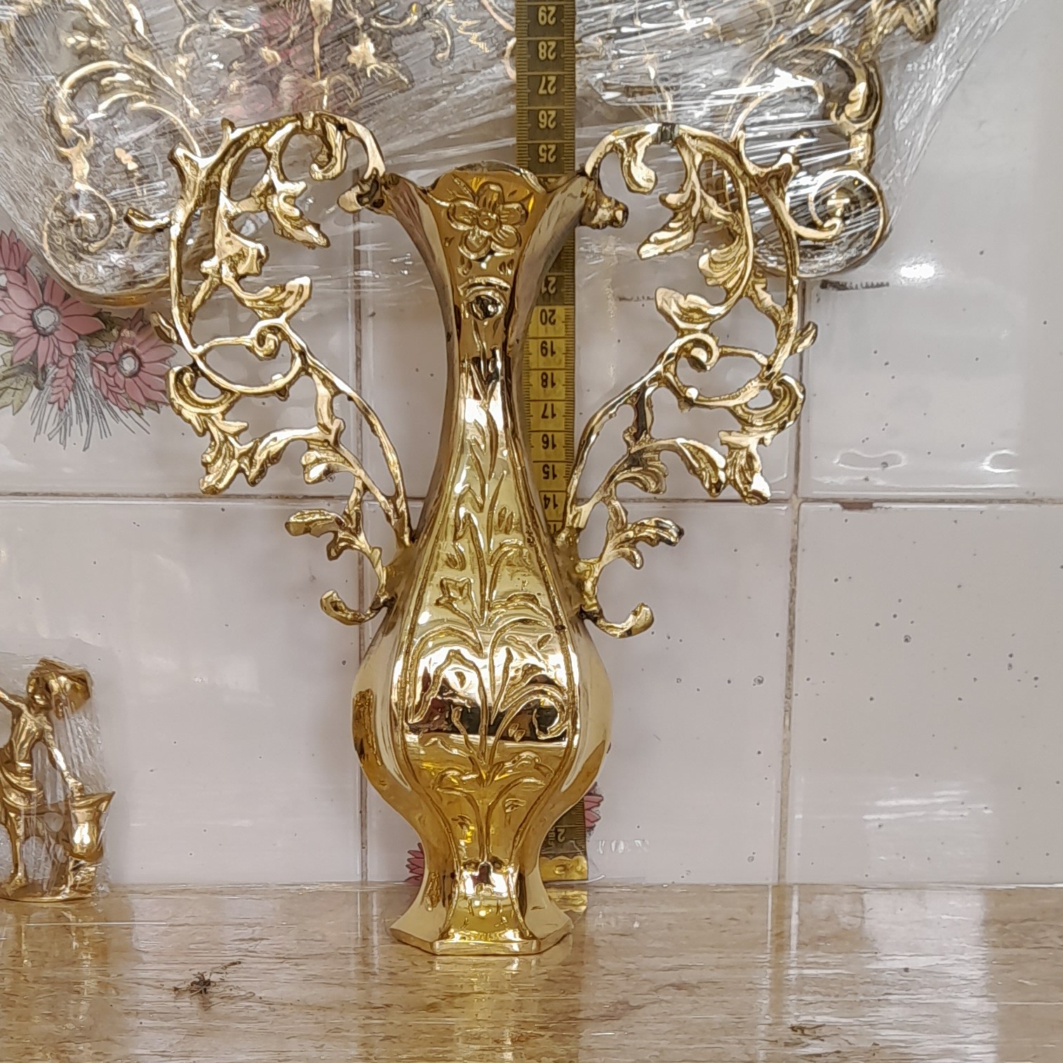 گلدان دسته دار رو میزی برنز