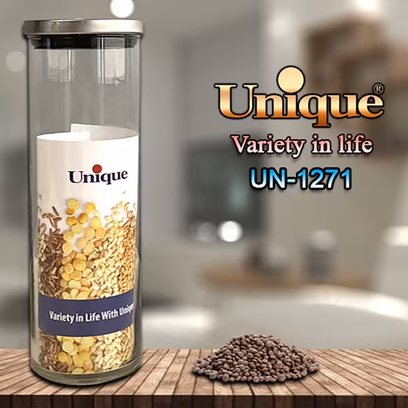 بانکه یونیک شیشه ای درب استیل 1800 سی سی مدل1271