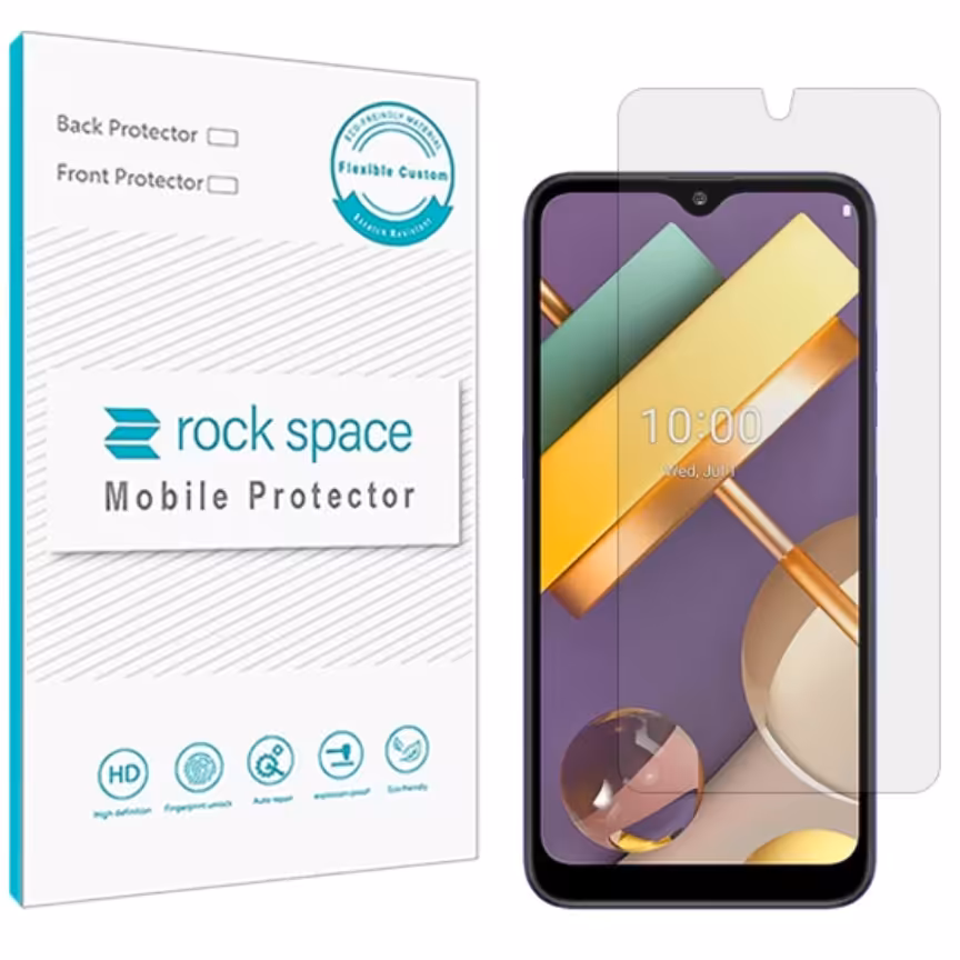 گلس نانو هیدروژل شفاف و ضد ضربه گوشی ال جی K22 برند راک اسپیس     