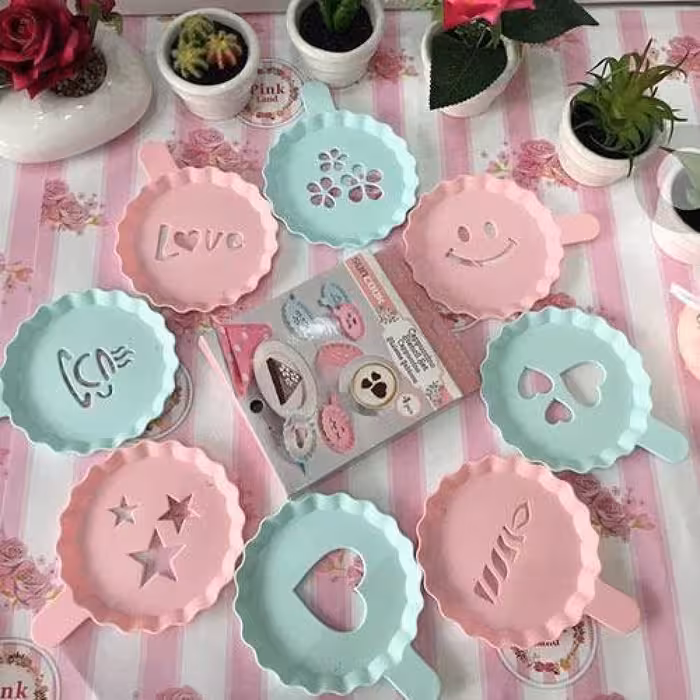 شابلون طراحی قهوه و فرنی و شله زرد و آش و غذا و بستنی و ..... پک 4 عددی 
شابلون قهوه و شله زرد و فرنی و آش و .... دارای 