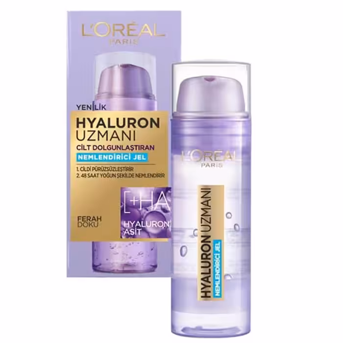 ژل آبرسان لورال پاریس LOREAL PARIS مدل HYALURON UZMANI حجم 50 میلی لیتر