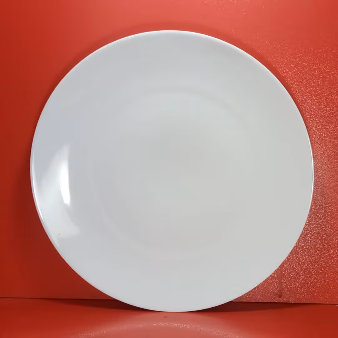 بشقاب پلو خوری سفید چینی