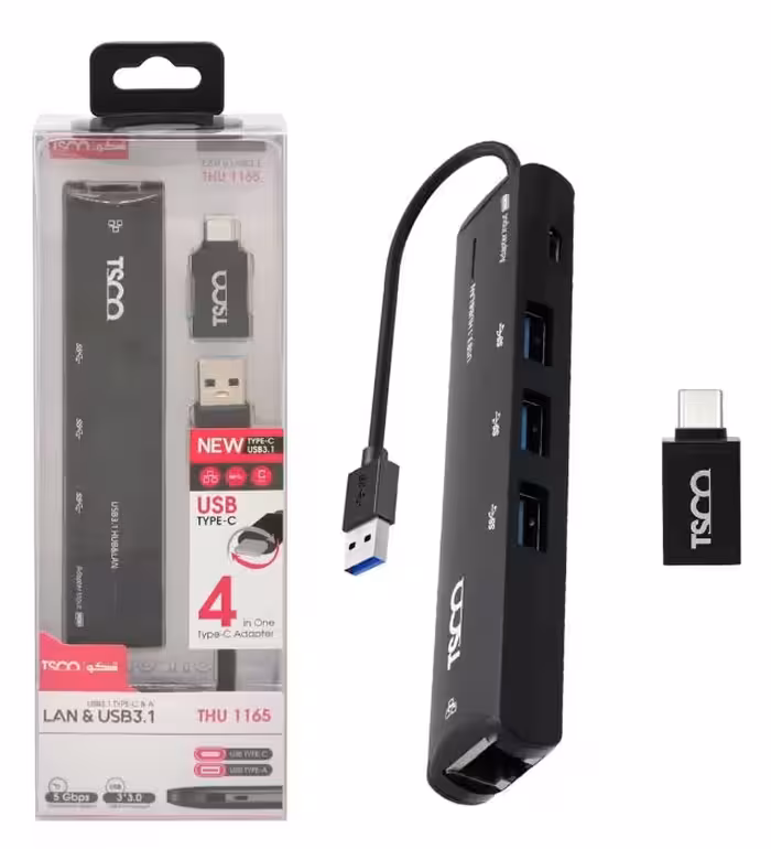 هاب 4 پورت USB تسکو مدل 1165