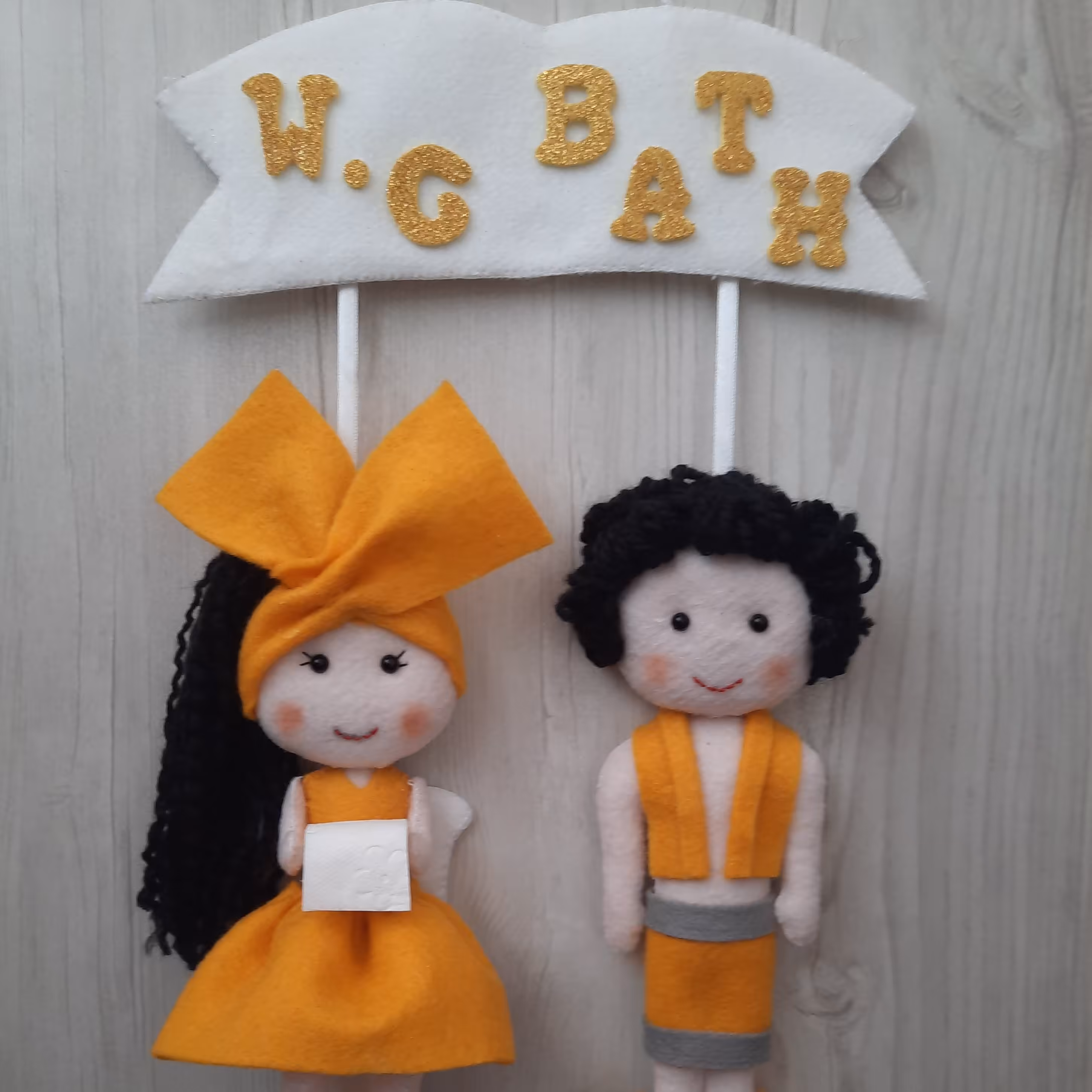 نشانگر حمام و دسشویی نمدی