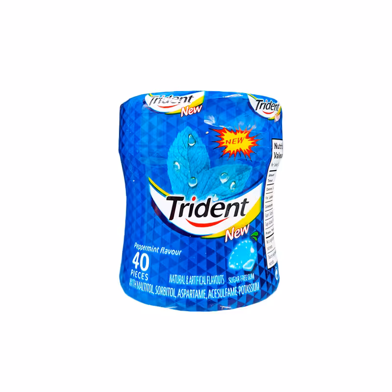 آدامس بشکه ای نعنا تند بدون شکر تریدنت بسته 40 عددی