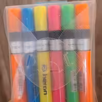 ماژیک علامت گذار (هایلایت) مدل پاستیلی هرون بسته 6 عددی  ( 6 رنگ مختلف)
