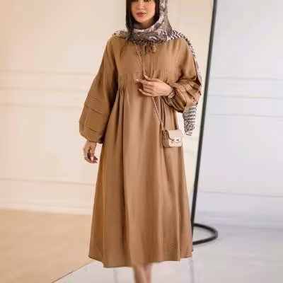 پیراهن مهمانی زنانه کرپ مدل آنلی