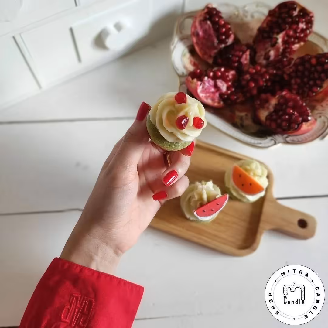 شمع پک مینی کاپ کیک 3تایی یلدایی