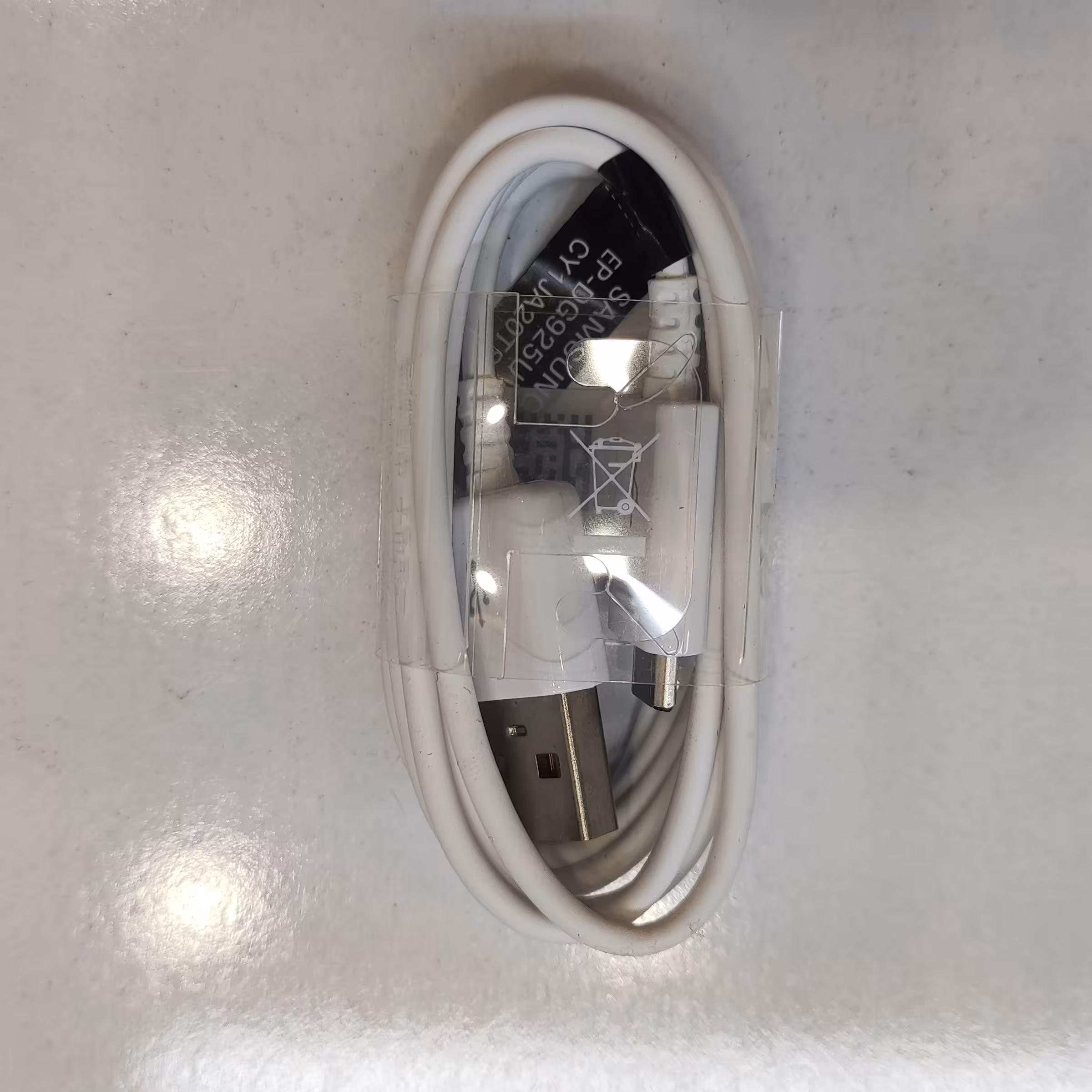 کابل شارژ معمولی سامسونگ 1 متری - رنگ سفید 