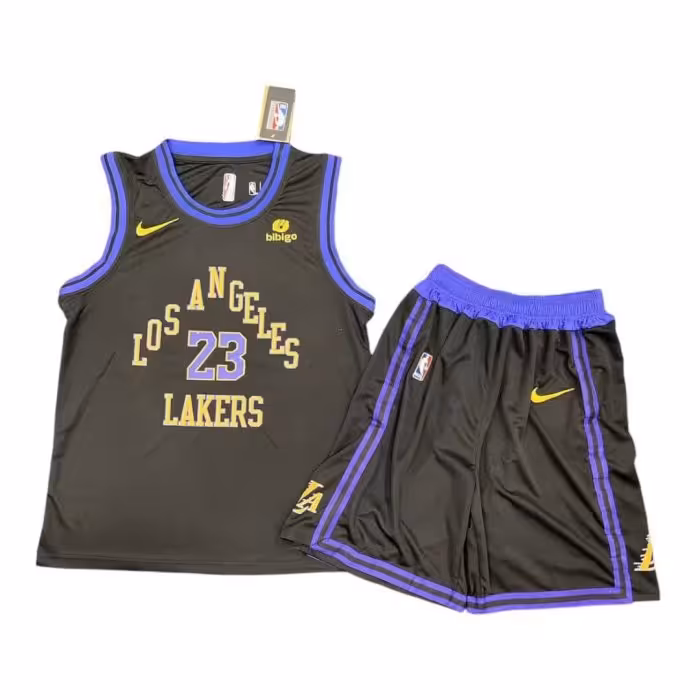 پیراهن شورت بسکتبالی لس انجلس لیکرز مشکی 2023 شماره 23