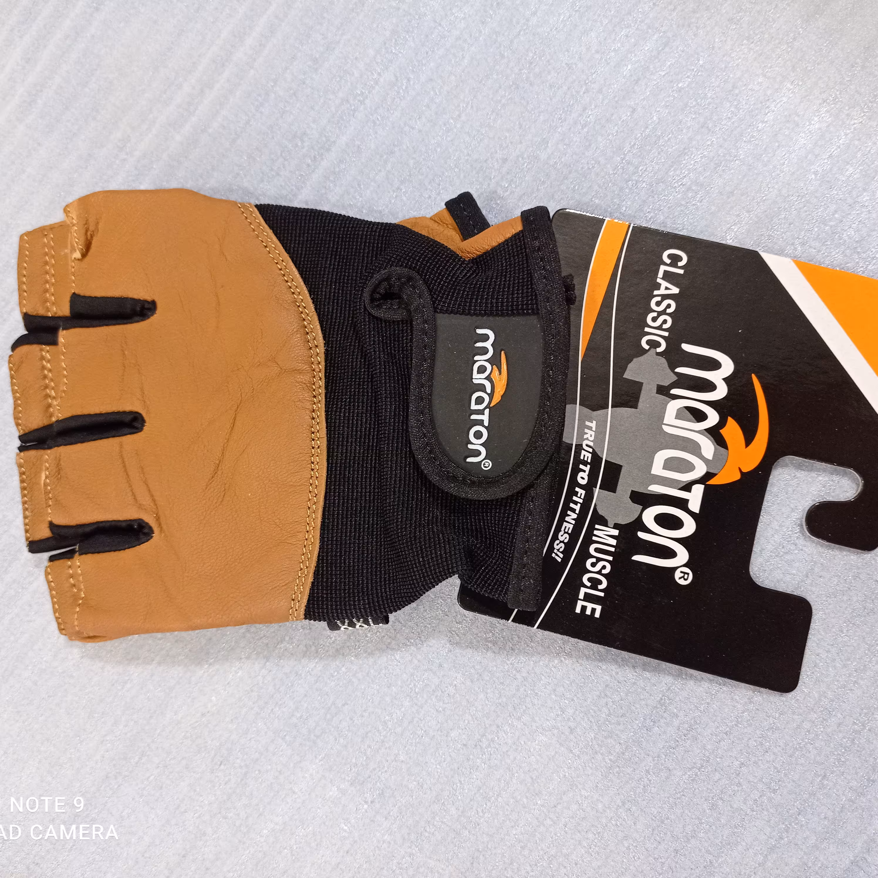 دستکش بدنسازی ماراتن قهوه‌ای روشن