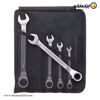 ست آچار یکسر تخت یکسر رینگ جغجغه اشتایویل 5 عددی ضامن دار مدل 17/5