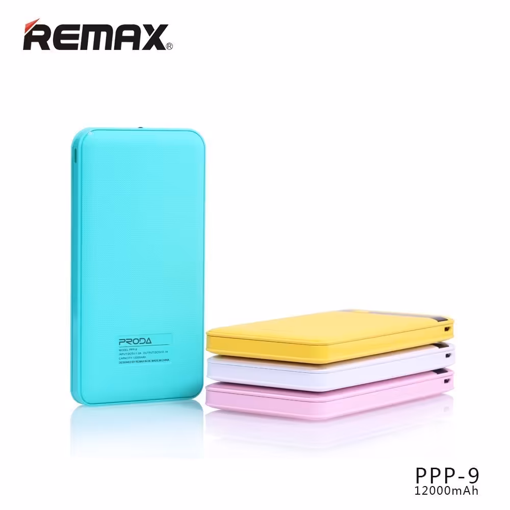 پاور بانک ريمکس مدل proda ppp-9 با ظرفيت 12000 ميلی آمپر ساعت