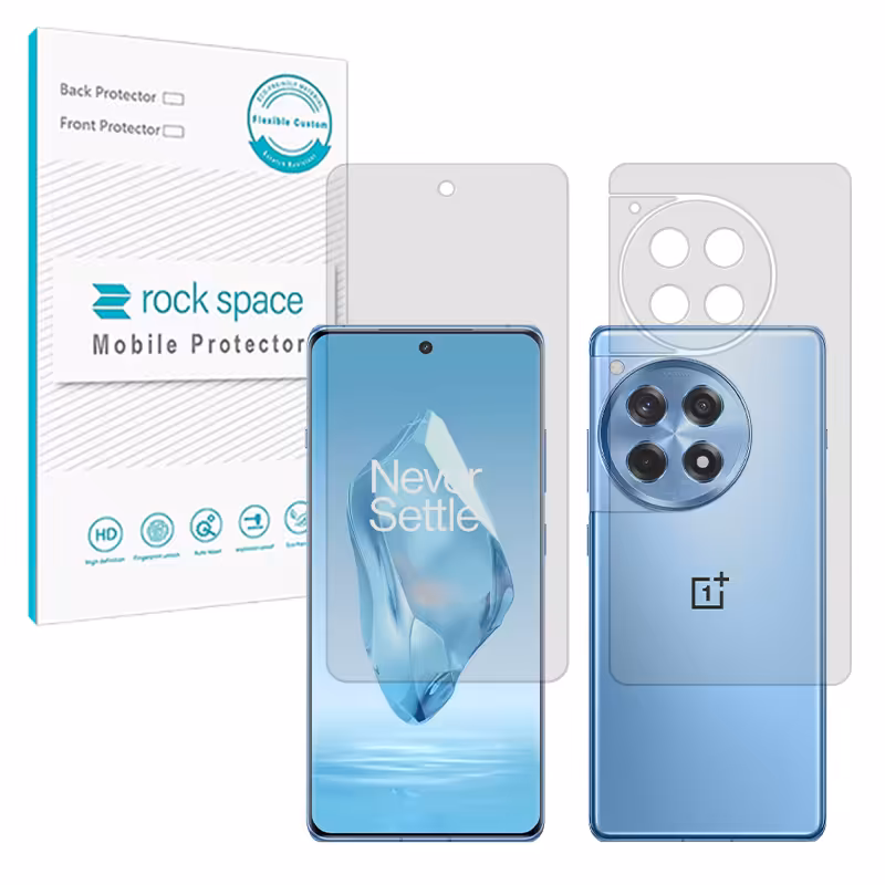 گلس محافظ صفحه نمایش و پشت گوشی وان پلاس 12R مدل نانو هیدروژل مات (گیمینگ) برند راک اسپیس کد SS