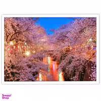 تابلو نوری بکلیت طرح طبیعت آسیای شرقی و شکوفه گیلاس مدل W-8868