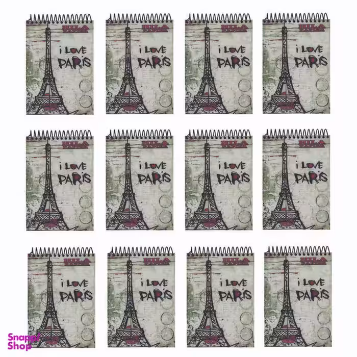 دفتر یادداشت هیلا مدل پاریس طرح برج ایفل بسته 12 عددی
