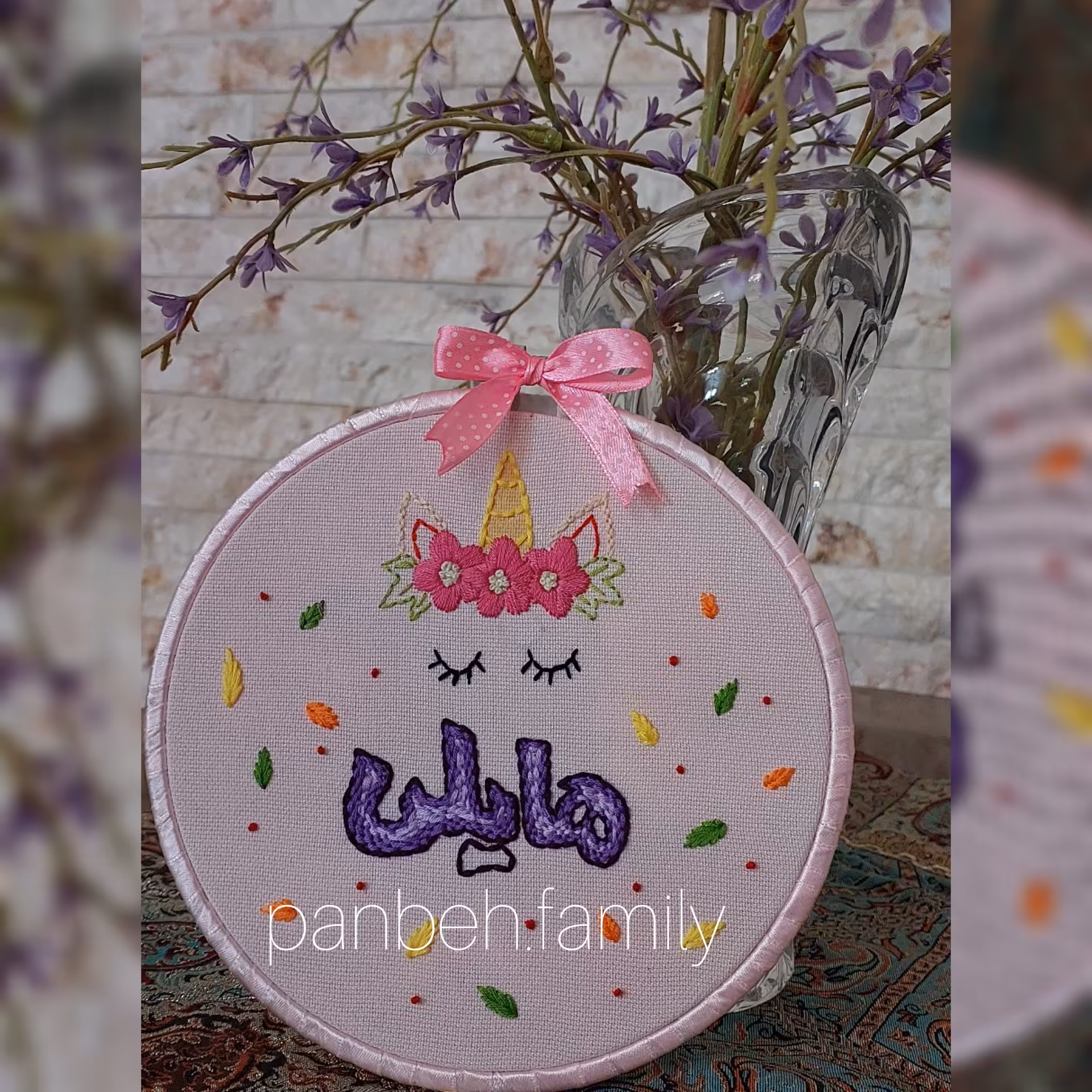 تابلو گلدوزی مناسب برای تولد و سیسمونی