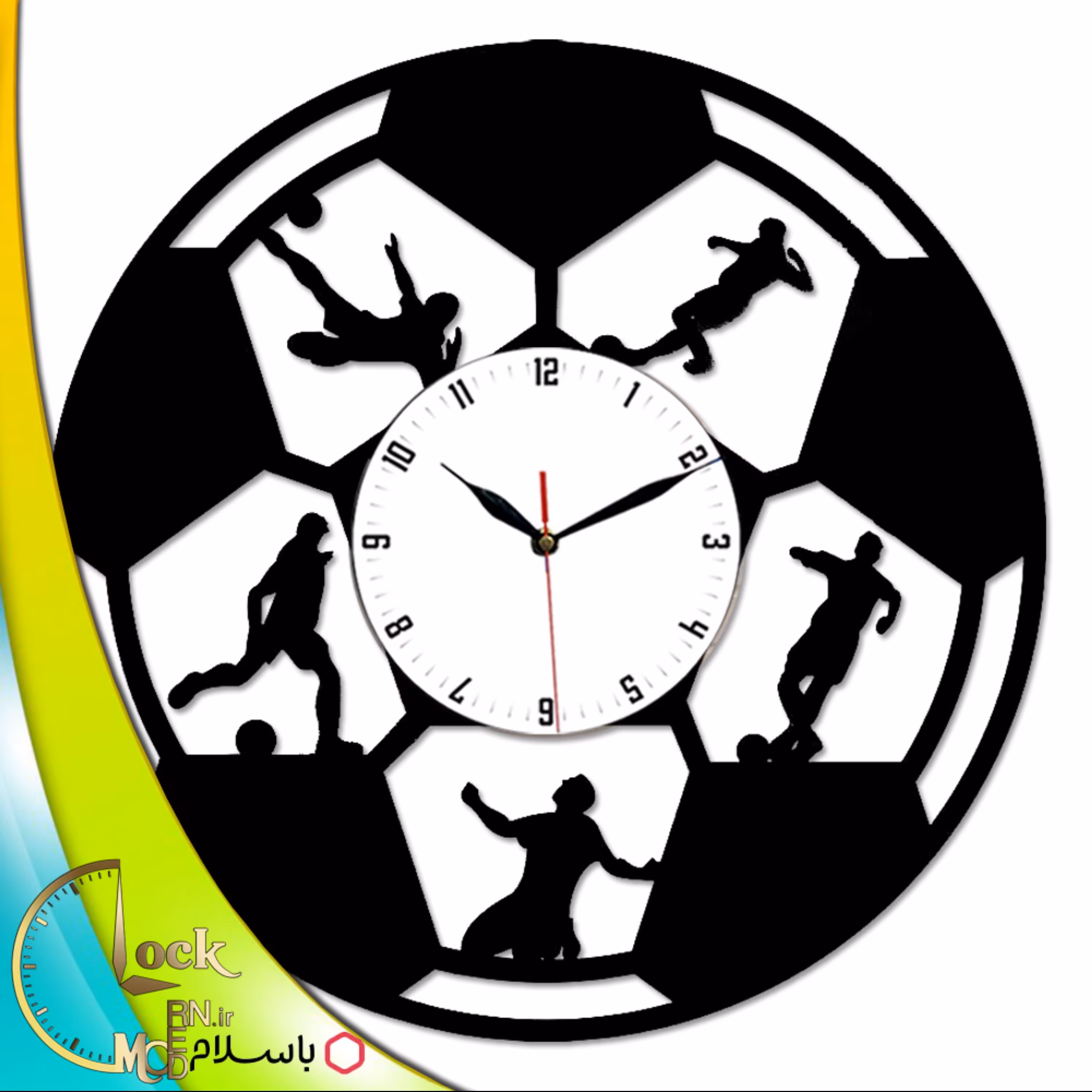 ساعت دیواری طرح فوتبال کد 264 (پس کرایه)