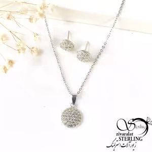 نیمست نقره نگین زرد ساخت ایتالیا