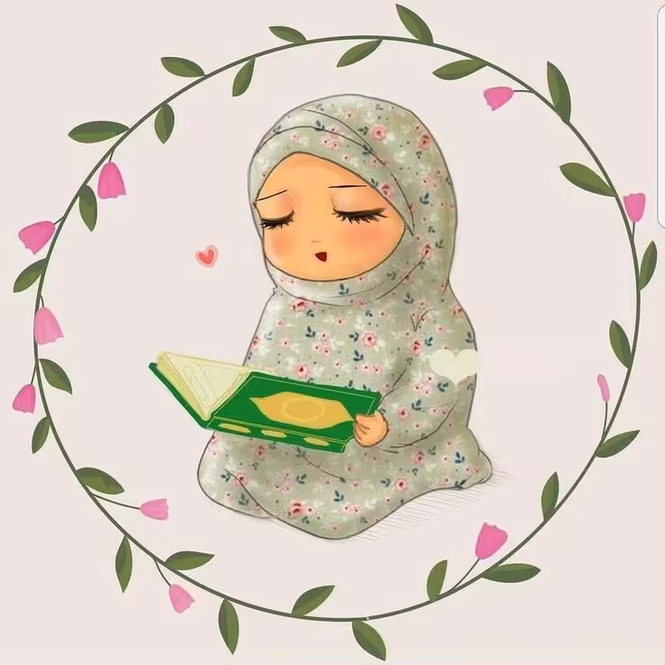 تابلو کاشی دختر قرآن خوان