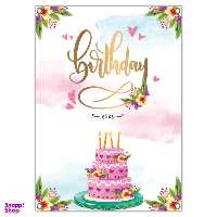 بنر تم تولد طرح نقاشی آبرنگ ایستاده کد 229-120x170