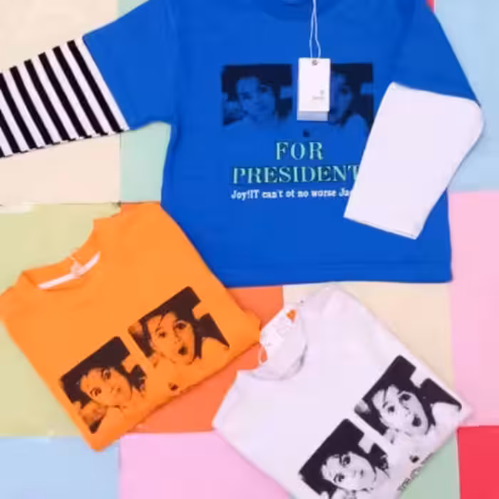 بلوز نخی کشباف oversize برندخارجی 3تا8سال