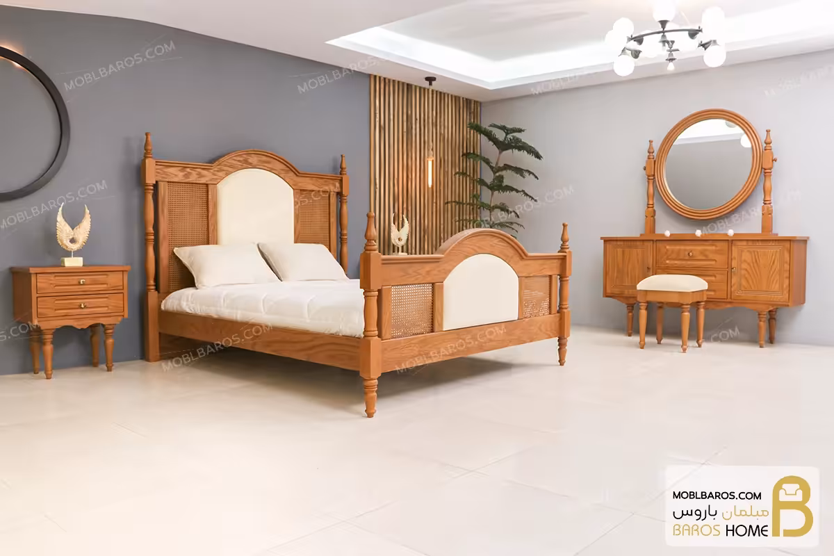 سرویس خواب دو نفره چوبی جدید آویسا