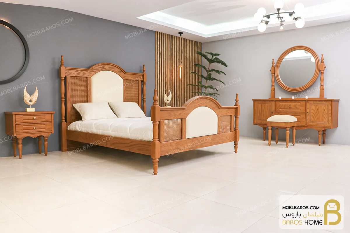 سرویس خواب دو نفره چوبی جدید آویسا