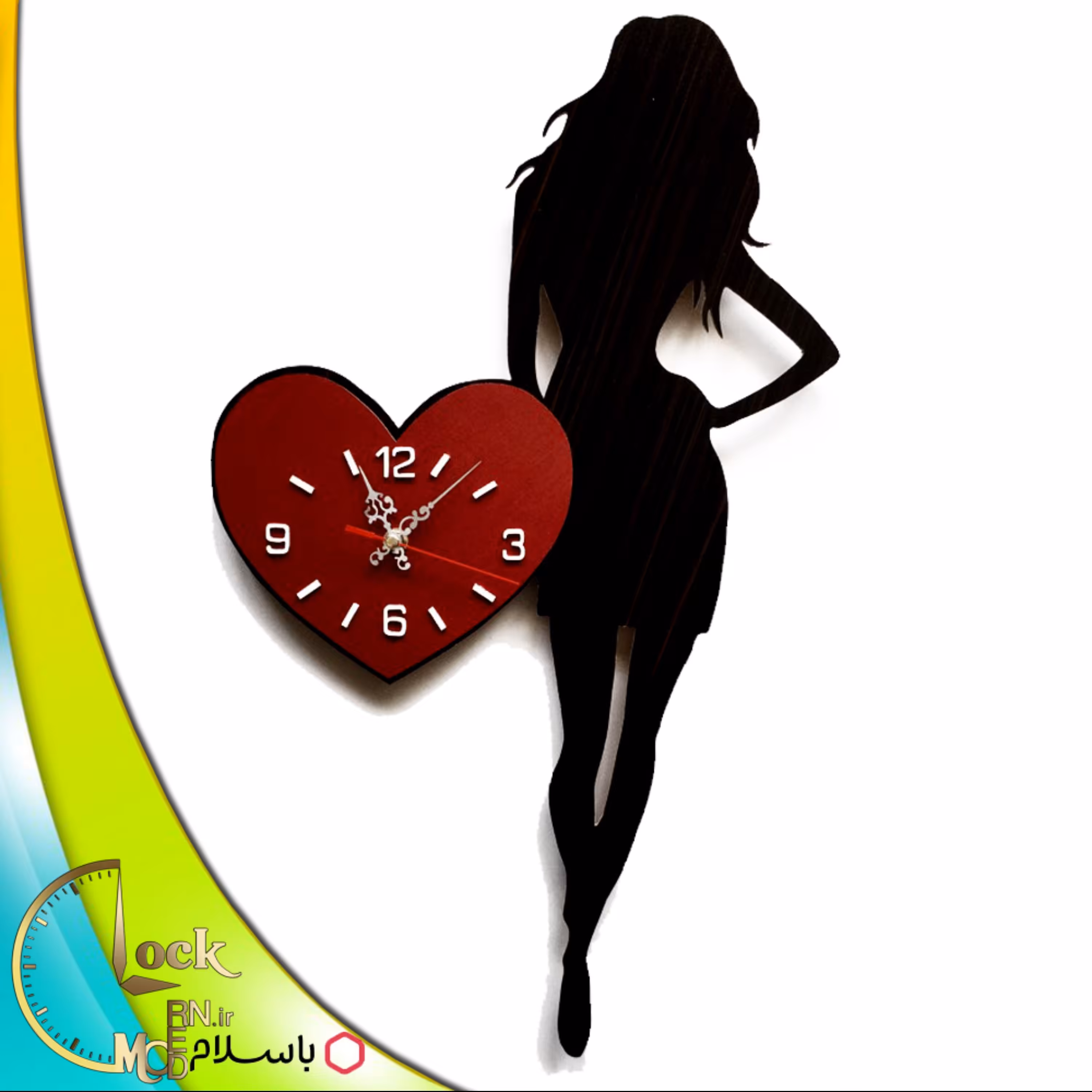 ساعت دیواری طرح دخترانه کد 130