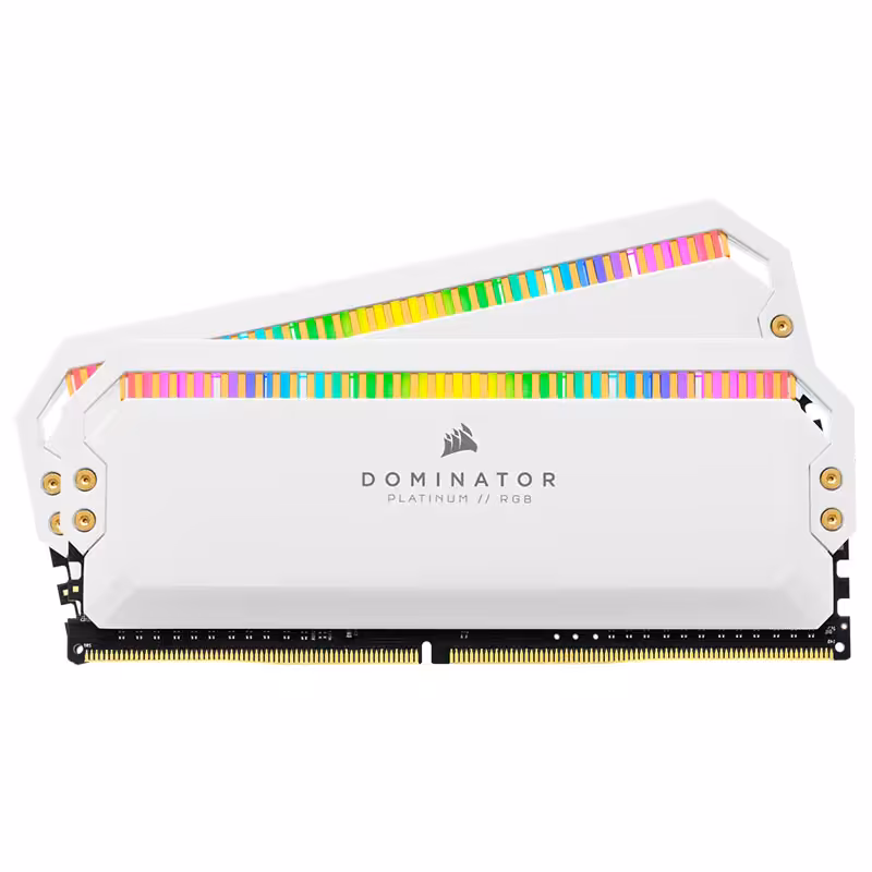 مشخصات، قیمت و خرید رم دسکتاپ Corsair مدل DOMINATOR PLATINUM RGB 64GB (2x32GB) 5200MHz DDR5 CL40 WHITE