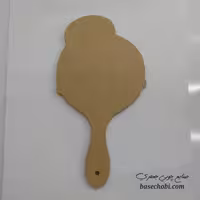 آینه دستی و کیفی مدل بالرین سایز 20در10 سانتی متر  جنس ام دی اف خام قابل رنگ آمیزی با آینه نصب شده