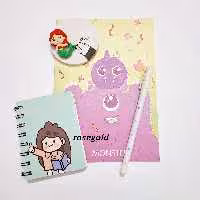 پک 5 تکه لوازم تحریر مدرسه با تخفیف ویژه (دفتر،رواننویس،نوت پد،پاکن،دفترچه یادداشت)