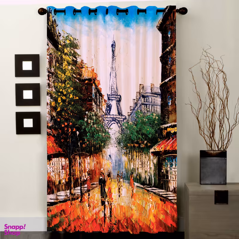 پرده مدل C1-50312 ارتفاع 290 سانتی متر رنگ سفید