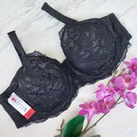 سوتین فنردار  پلی استر توری مشکی برند اروپایی وارداتی anko سایز  90C
