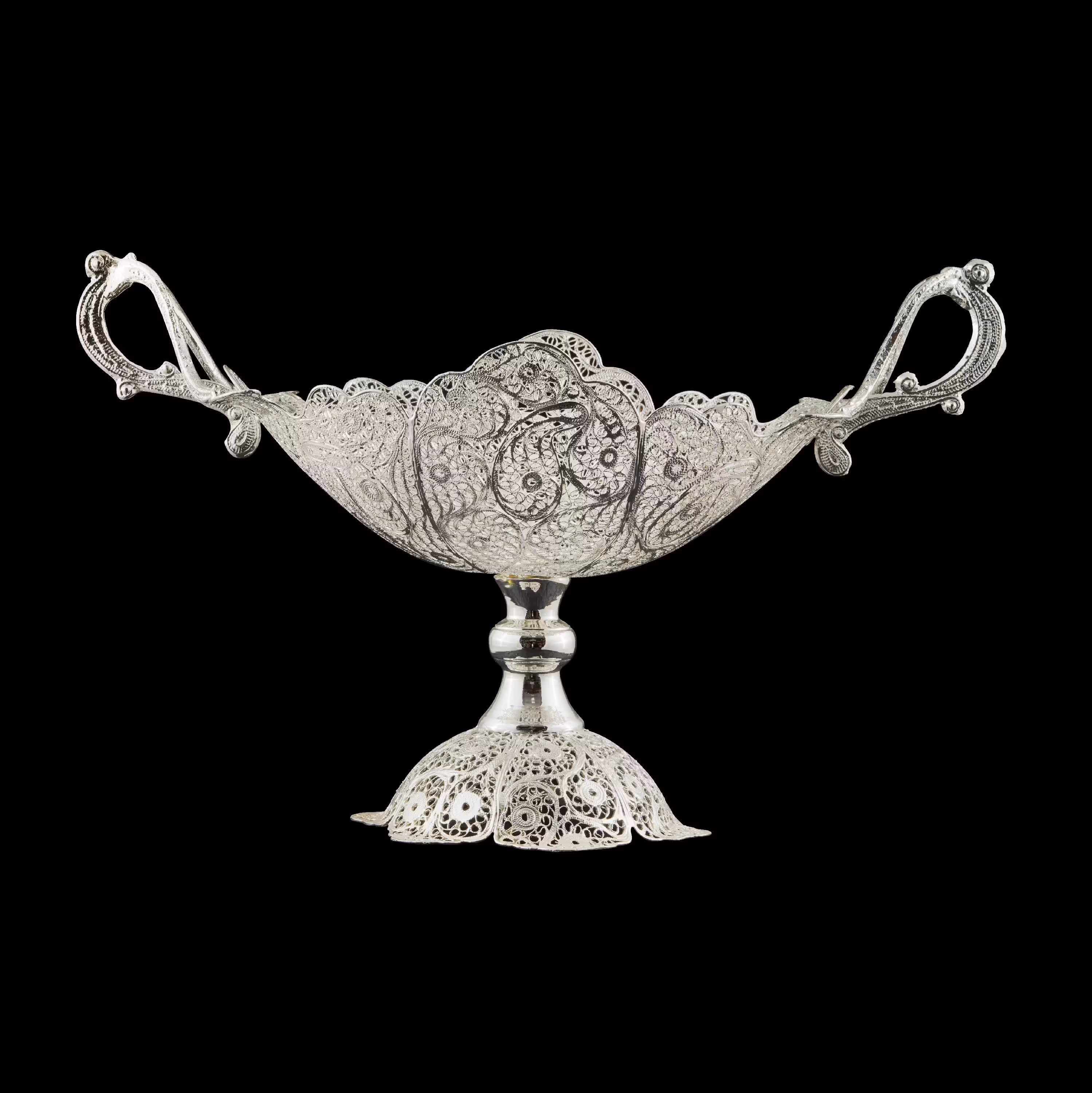 کشکول دسته دوبل سایز 1 پایه ملیله 