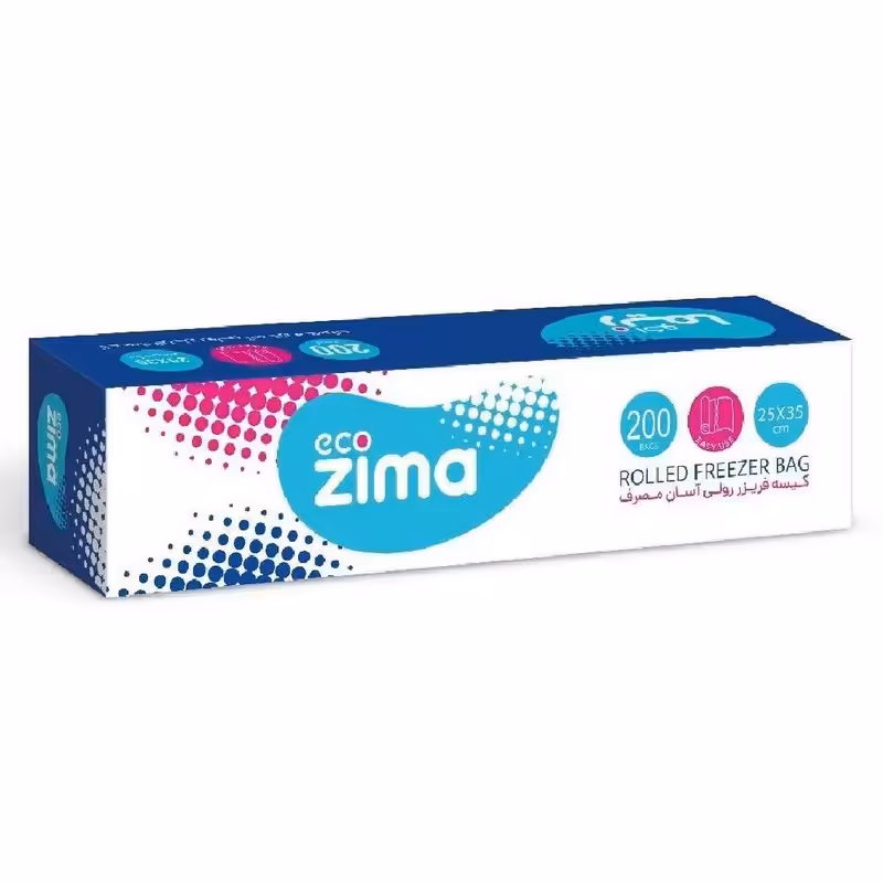 کیسه فریزر اکو زیما مدل رولی بسته 200 عددی

