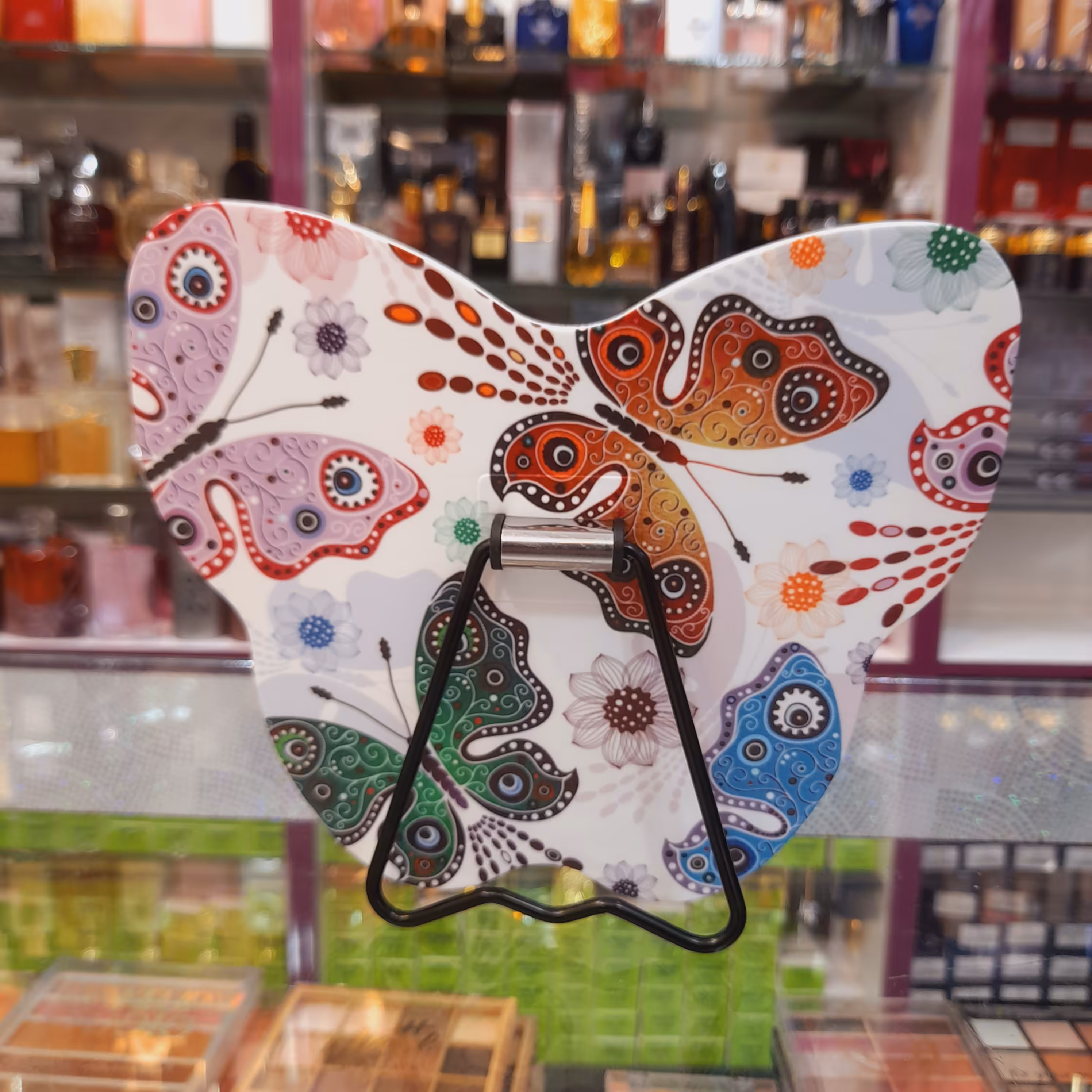 آینه ارایشی رومیزی فانتزی طرح پروانه