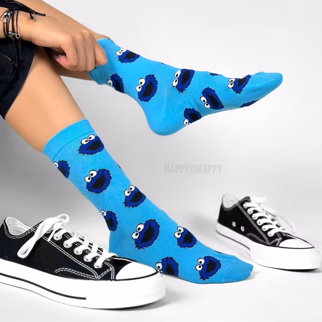 جوراب ساقدار  طرح ماپت نخ پنبه فری سایز