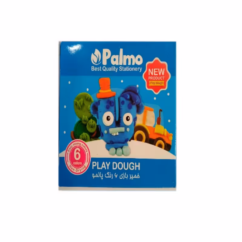 خمیر بازی پالمو مدل 6 رنگ مقوایی