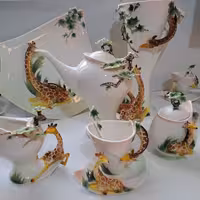 چای خوری زرافه  (مارک ونیز)طراح ایتالیایی مخصوص جهزیه عروس (پسکرایه)