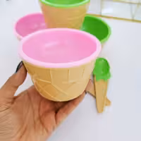 بستنی خوری جفتی به همراه دو عدد قاشق 