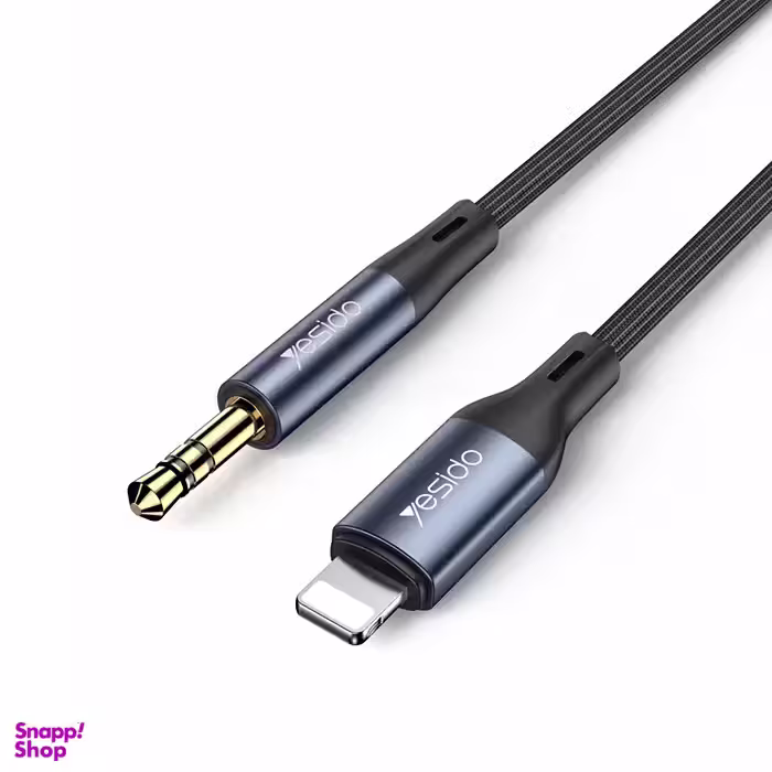 کابل دیتا Jack 3.5mm به Lightning یسیدو مدل YAU35 طول 1 متر