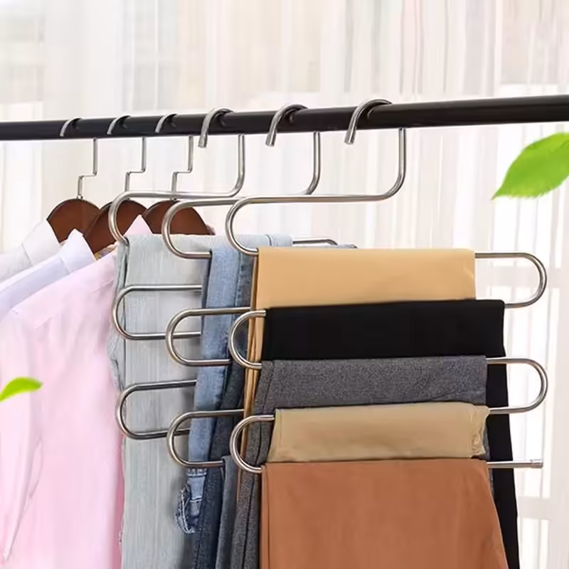 آویز شال مارپیچ آویز شلوار فلزی نظم دهنده کمد دیواری