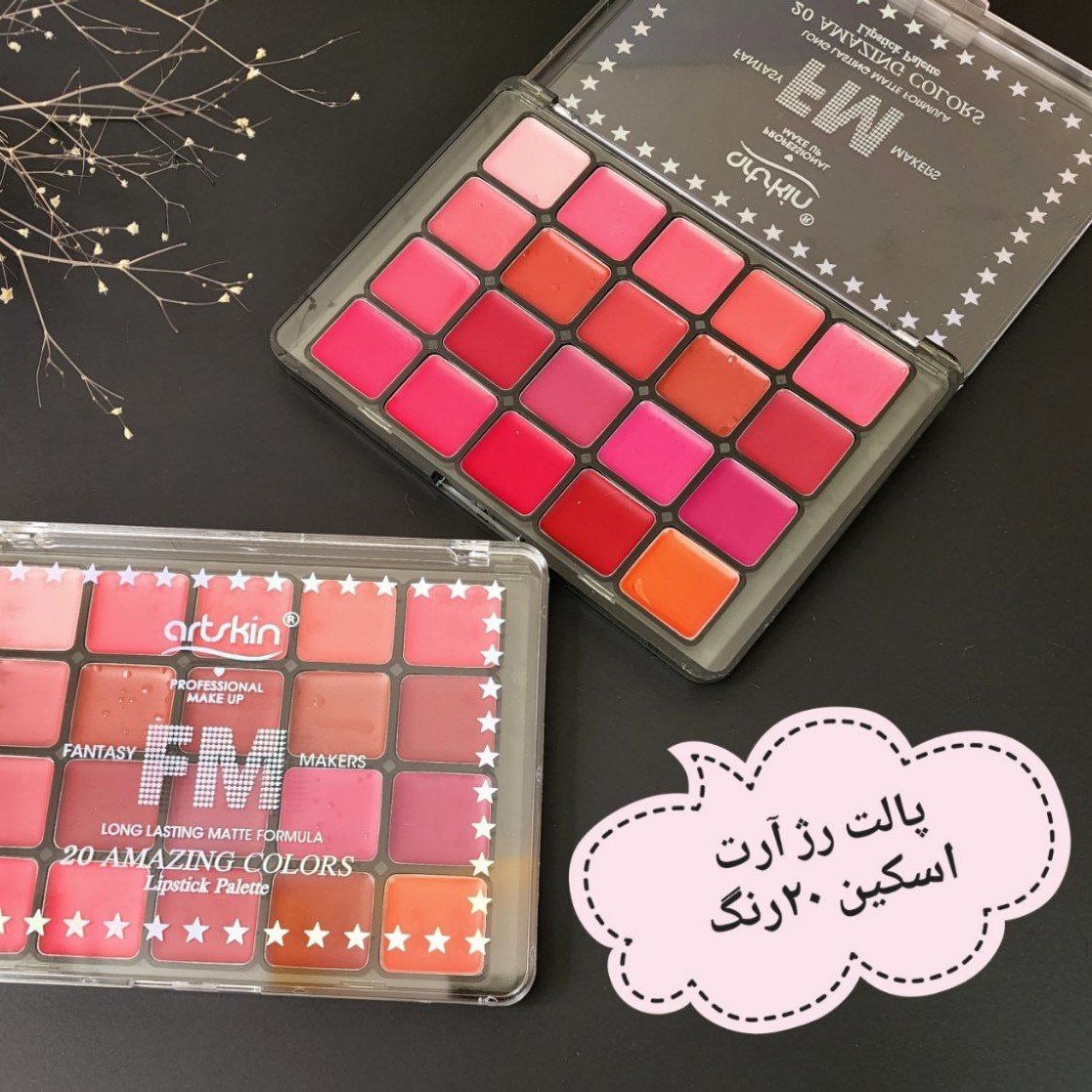 پالت رژلب 20رنگ آرت اسکین