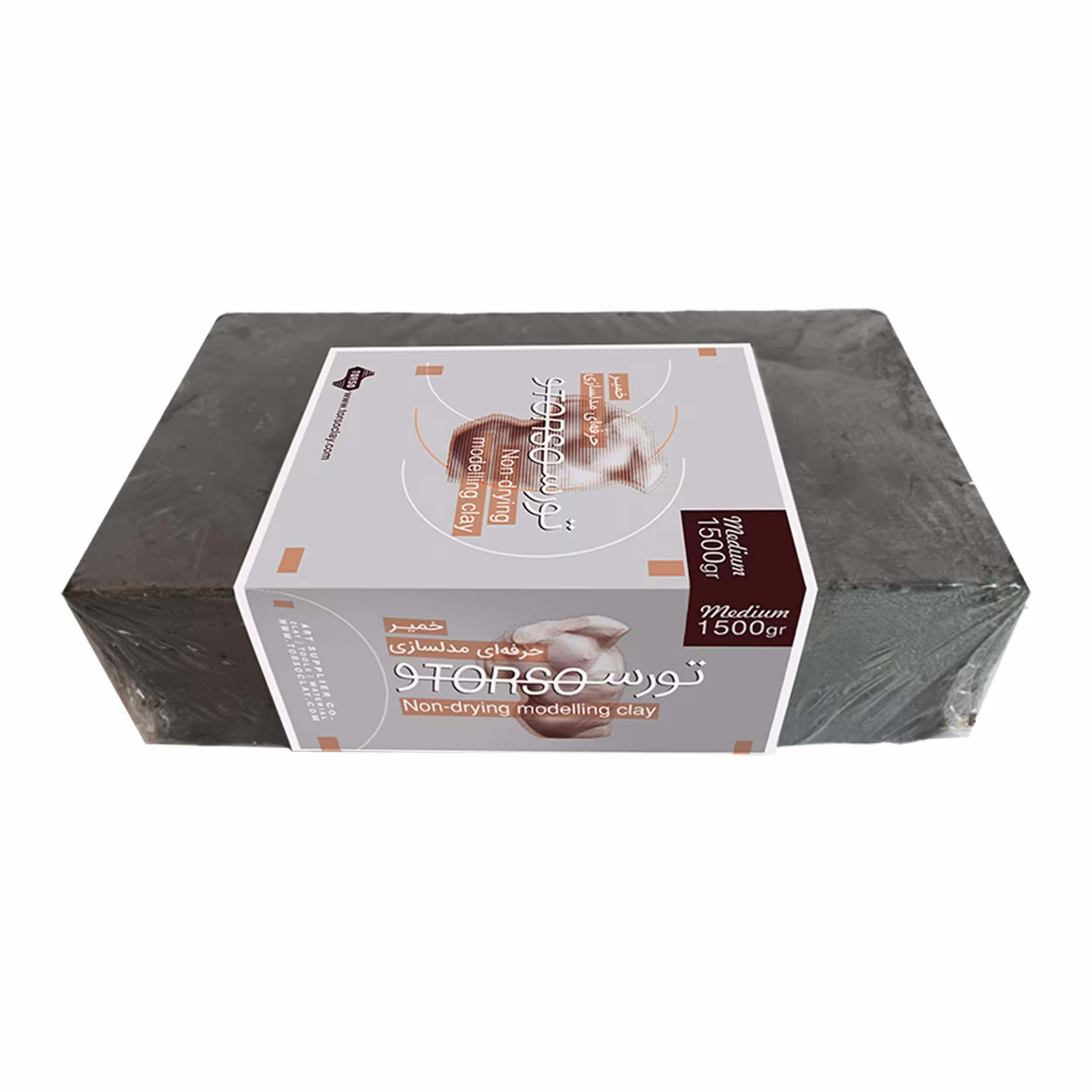 خمیر مجسمه سازی مومی تورسو مدل مدیوم رنگ خاکستری تیره وزن 1500 گرم
