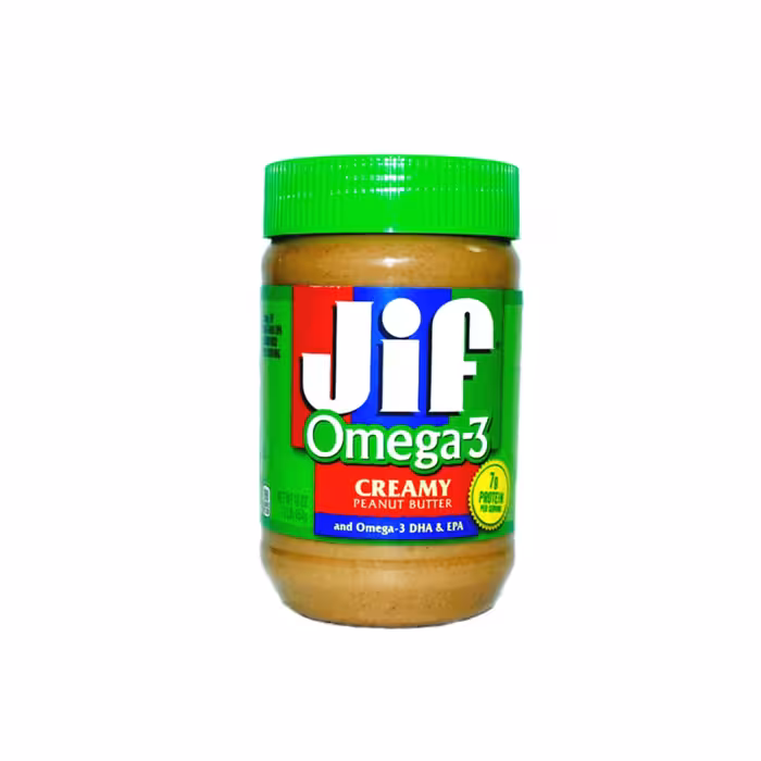 کره بادام زمینی جیف با امگا 3 در سبز 454 گرم