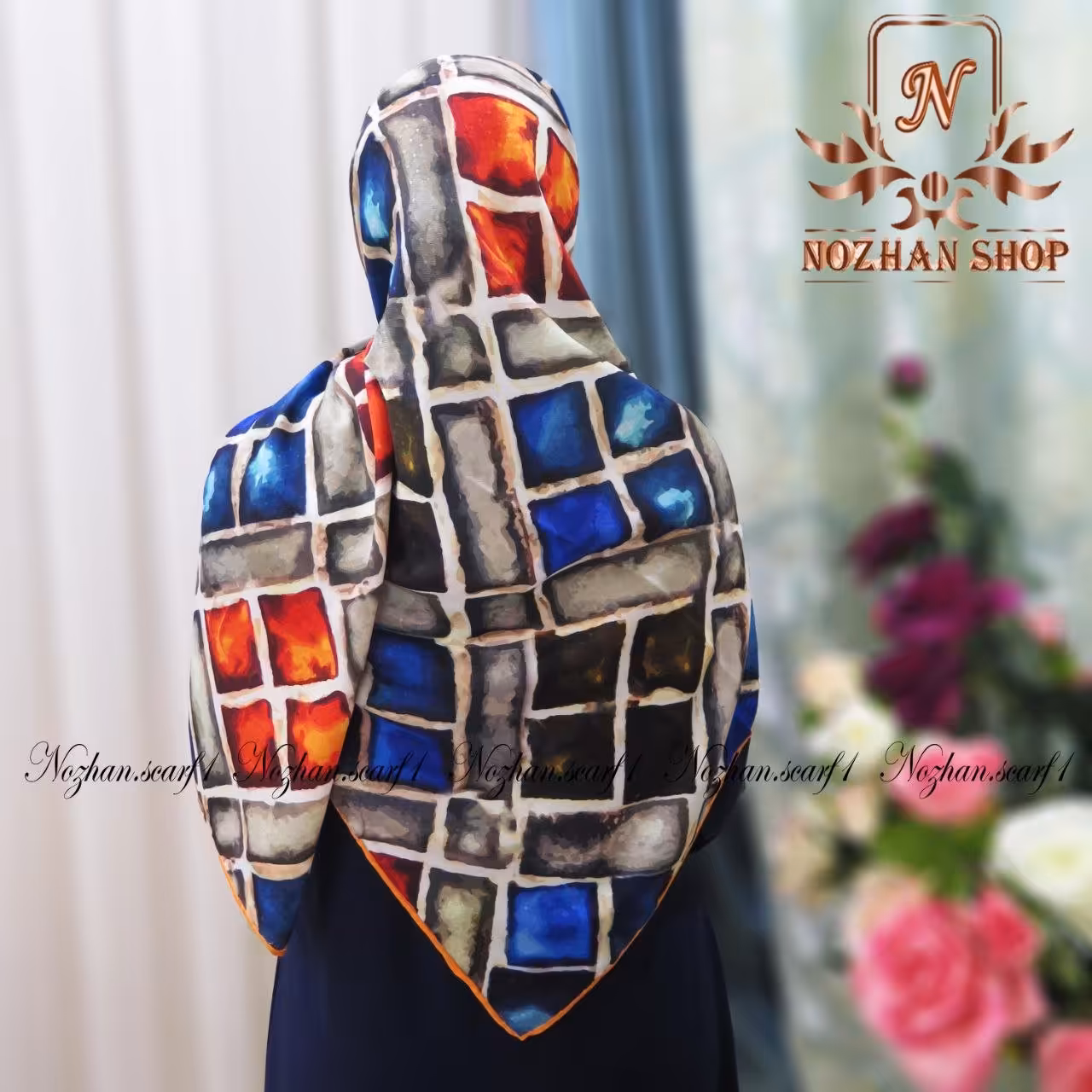 روسری نخی نگینی (کد232)
